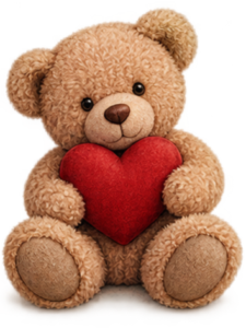 Teddybär mit Herz